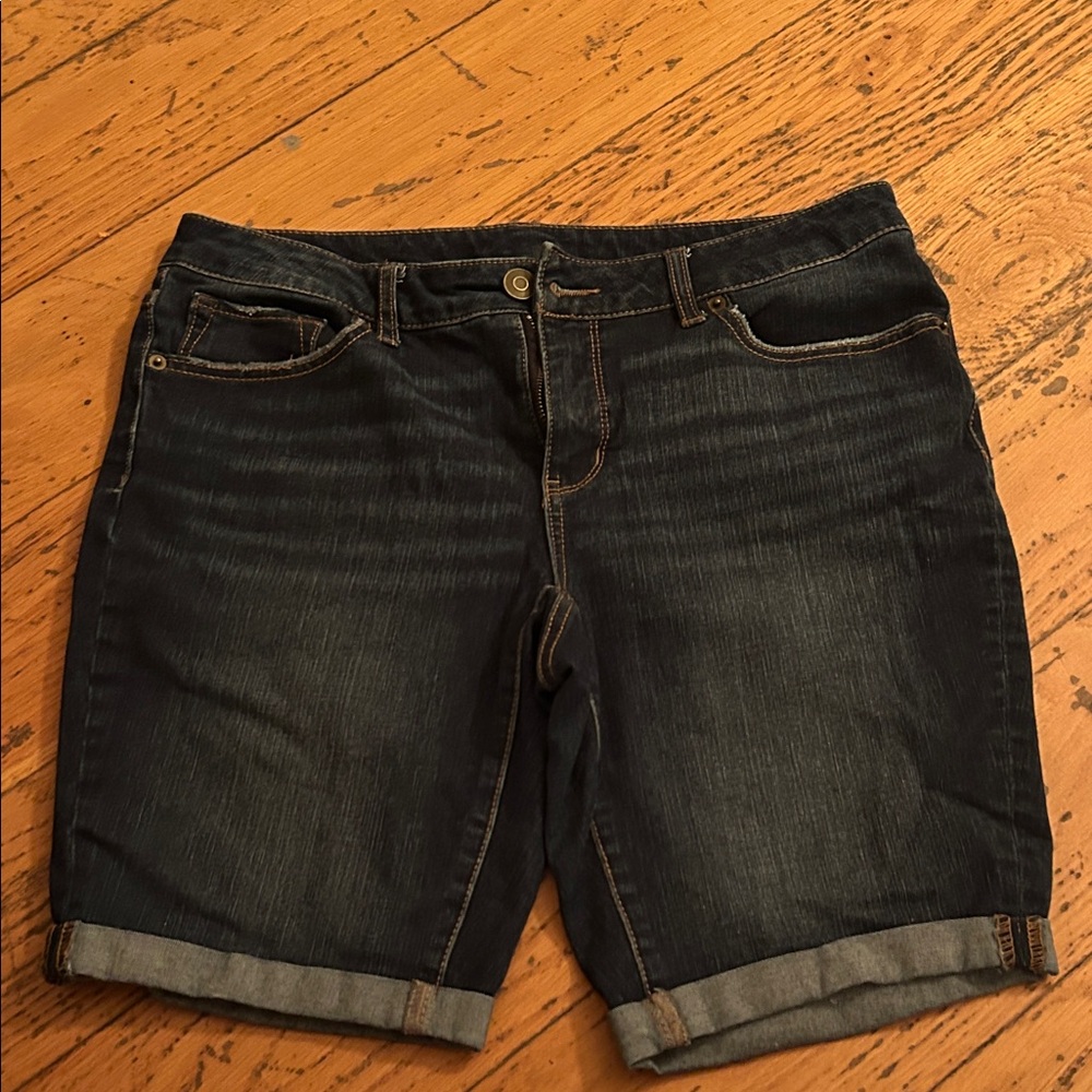 Time and Tru Dark Blue Jean Shorts